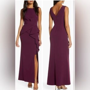 Eliza J Ruffle Front Gown
